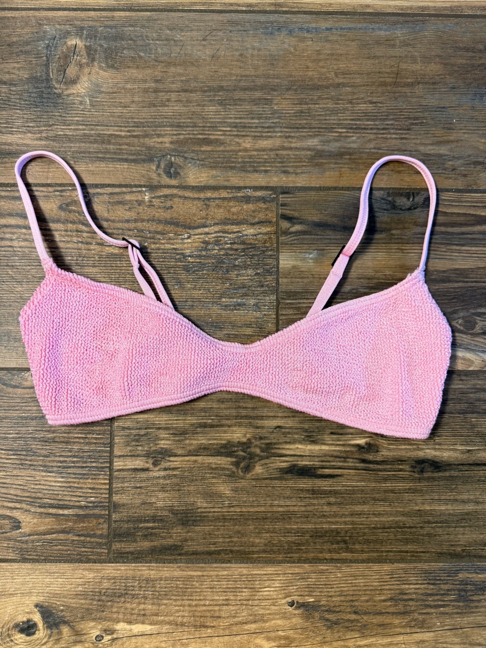 Bond-Eye Crinkle Cut Bikini Top – Pink (Sasha Crop discontinued) one size fits